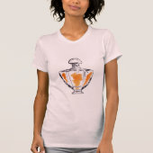 Mode van parfumflesjes, afbeelding van waterverf t-shirt (Voorkant)