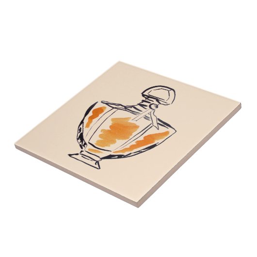 Mode van parfumflesjes, afbeelding van waterverf tegeltje (Zijkant)