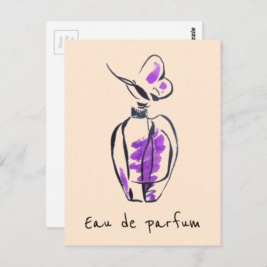 Mode van parfumflessen Eau de parfum Briefkaart (Voorkant / Achterkant)