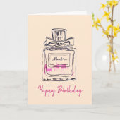 Mode van parfumflessen waterverf verjaardag kaart (Gele Bloem)