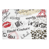 Mode van Parijs: glamourpatroon. Kussensloop (Voorkant)