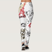 Mode van Parijs: glamourpatroon. Leggings (Achterkant)