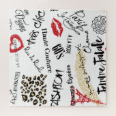 Mode van Parijs:  glamourpatroon. Legpuzzel (Horizontaal)