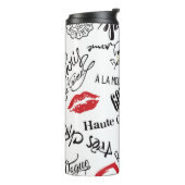 Mode van Parijs: glamourpatroon. Thermosbeker (Gedraaid links)