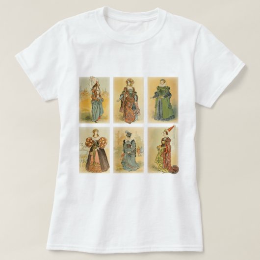 Mode van  Parijs - middeleeuws T-shirt (Design voorkant)