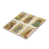 Mode van  Parijs - middeleeuws Tegeltje (Zijkant)