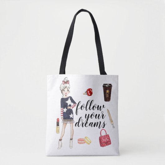 Mode van Planner meisjes citeert canvas tas (Voorkant)