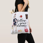 Mode van Planner meisjes citeert canvas tas (Dichtbij)