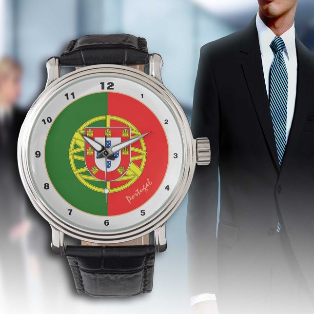 Mode van Portugese vlag en Portugese trendy Horloge (Creator heeft geüpload)