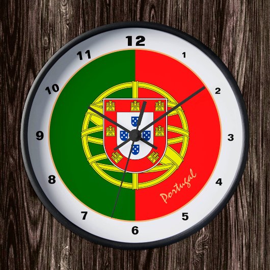 Mode van Portugese vlag en Portugese trendy Ronde Klok