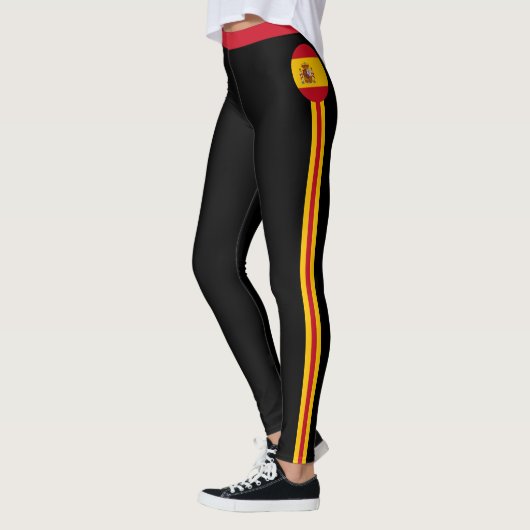 Mode van Spaanse en Spaanse vlag, sport- en reisfa Leggings (Links)