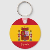 Mode van Spaanse en Spaanse vlag, sport- en reisfa Sleutelhanger (Achterkant)