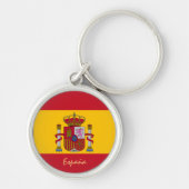 Mode van Spaanse en Spaanse vlag, sport- en reisfa Sleutelhanger (Voorkant)