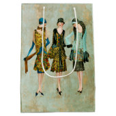 Mode van Vintage 1930 Illustratie Medium Cadeauzakje (Achterkant)