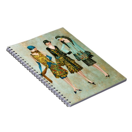 Mode van Vintage 1930 Illustratie Notitieboek (Rechterzijde)