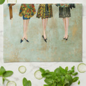 Mode van Vintage 1930 Illustratie Theedoek (Gevouwen)