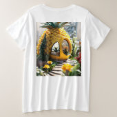 Mode van vrouwen grote maat t-shirt (Design achterkant)