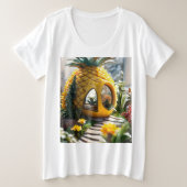 Mode van vrouwen grote maat t-shirt (Design voorkant)