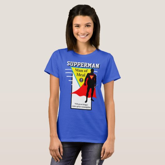 Mode van vrouwen MAN VAN MEAL T-shirt (Voorkant volledig)