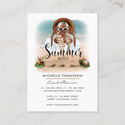 Mode van zomertijden Visitekaartje (Achterkant)