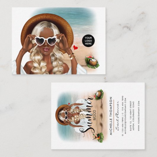 Mode van zomertijden Visitekaartje (Voorkant / Achterkant)