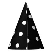 Mode van zwarte en witte polka-stippen feesthoedjes (Achterkant)