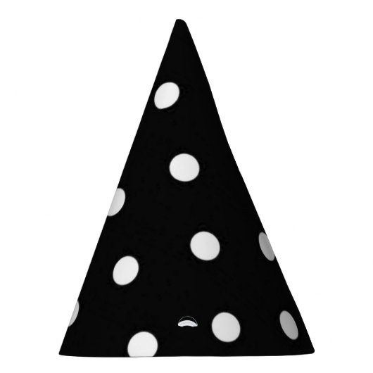 Mode van zwarte en witte polka-stippen feesthoedjes (Rechts)
