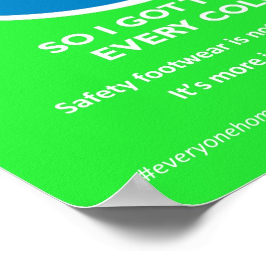 Mode veiligheidsschoenen poster (Hoek)
