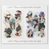  Mode Victoriaans Petten Cadeaupapier (Vlak)