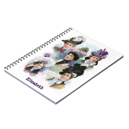  Mode Victoriaans Petten notebook Notitieboek (Linkerzijde)