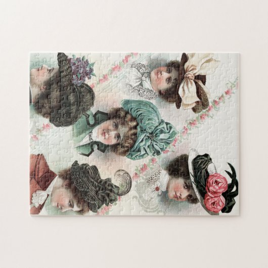  Mode Victoriaans Petten Puzzle Legpuzzel (Horizontaal)