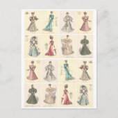  Mode Victoriaans vrouwen in Fancy dress  Briefkaart (Voorkant)