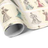  Mode Victoriaans vrouwen in Fancy dress Cadeaupapier (Rol Hoek)