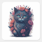 Mode Vierkante Sticker (Voorkant)