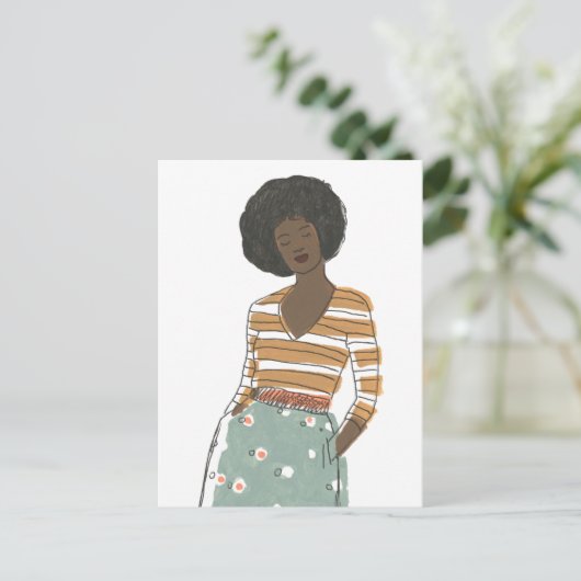 Mode Vignette Portret Briefkaart (Staand voorkant)