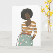 Mode Vignette Portret Kaart (Gele Bloem)