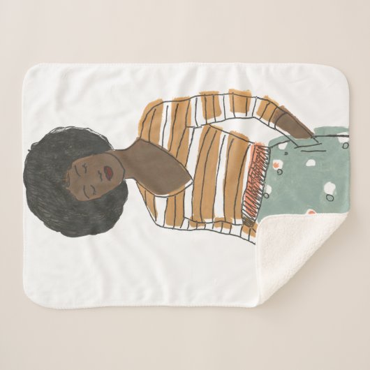 Mode Vignette Portret Sherpa Deken (Voorkant (horizontaal))