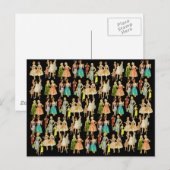 Mode Vinatge Women Briefkaart (Voorkant / Achterkant)