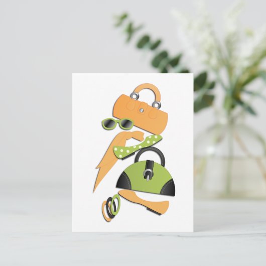 Mode vindt briefkaart (Staand voorkant)