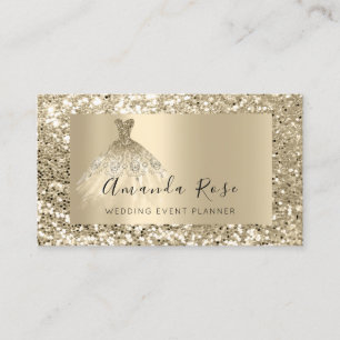 Mode VIP van Champaign Gold Wedding Event Planner Afsprakenkaartje