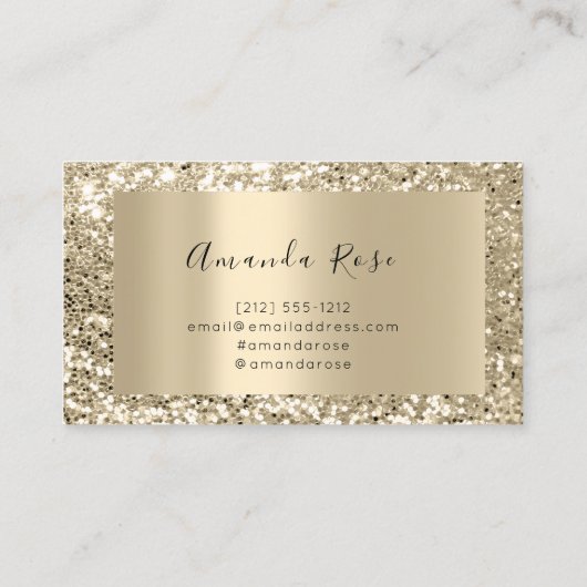 Mode VIP van Champaign Gold Wedding Event Planner Afsprakenkaartje (Achterkant)