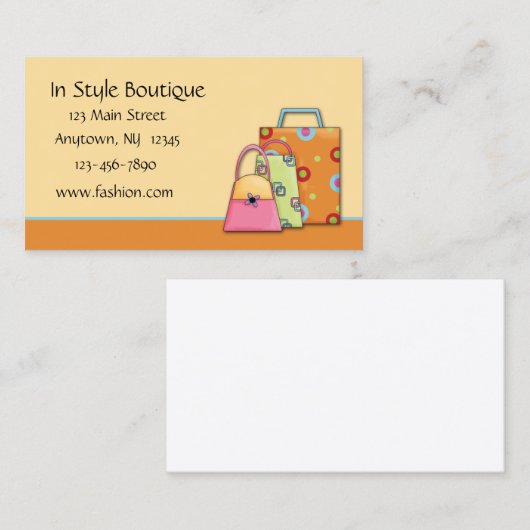 Mode Visitekaartje (Voorkant / Achterkant)