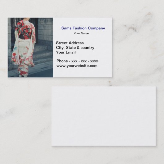 Mode Visitekaartje (Voorkant / Achterkant)