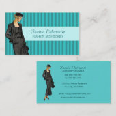 Mode Visitekaartje - Cool Aqua Green (Voorkant / Achterkant)