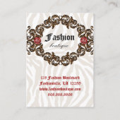 Mode Visitekaartje Handtas Boot Lederen Zebra (Achterkant)