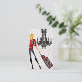 Mode Visitekaartje handtas Zebra 2 (Staand voorkant)