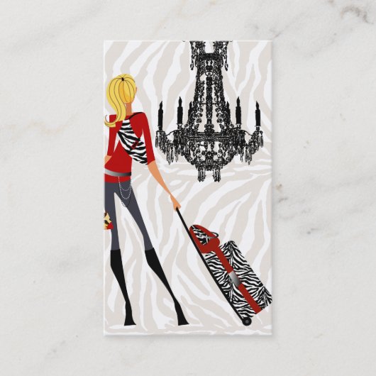 Mode Visitekaartje handtas Zebra 2 (Voorkant)