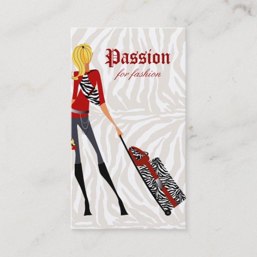 Mode Visitekaartje handtas Zebra 2 (Voorkant)