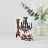 Mode Visitekaartje handtas Zebra laarzen (Staand voorkant)