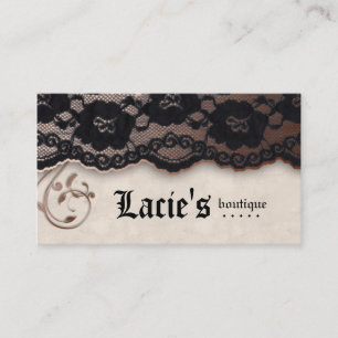 Mode Visitekaartje Lace Ivory Brown Black